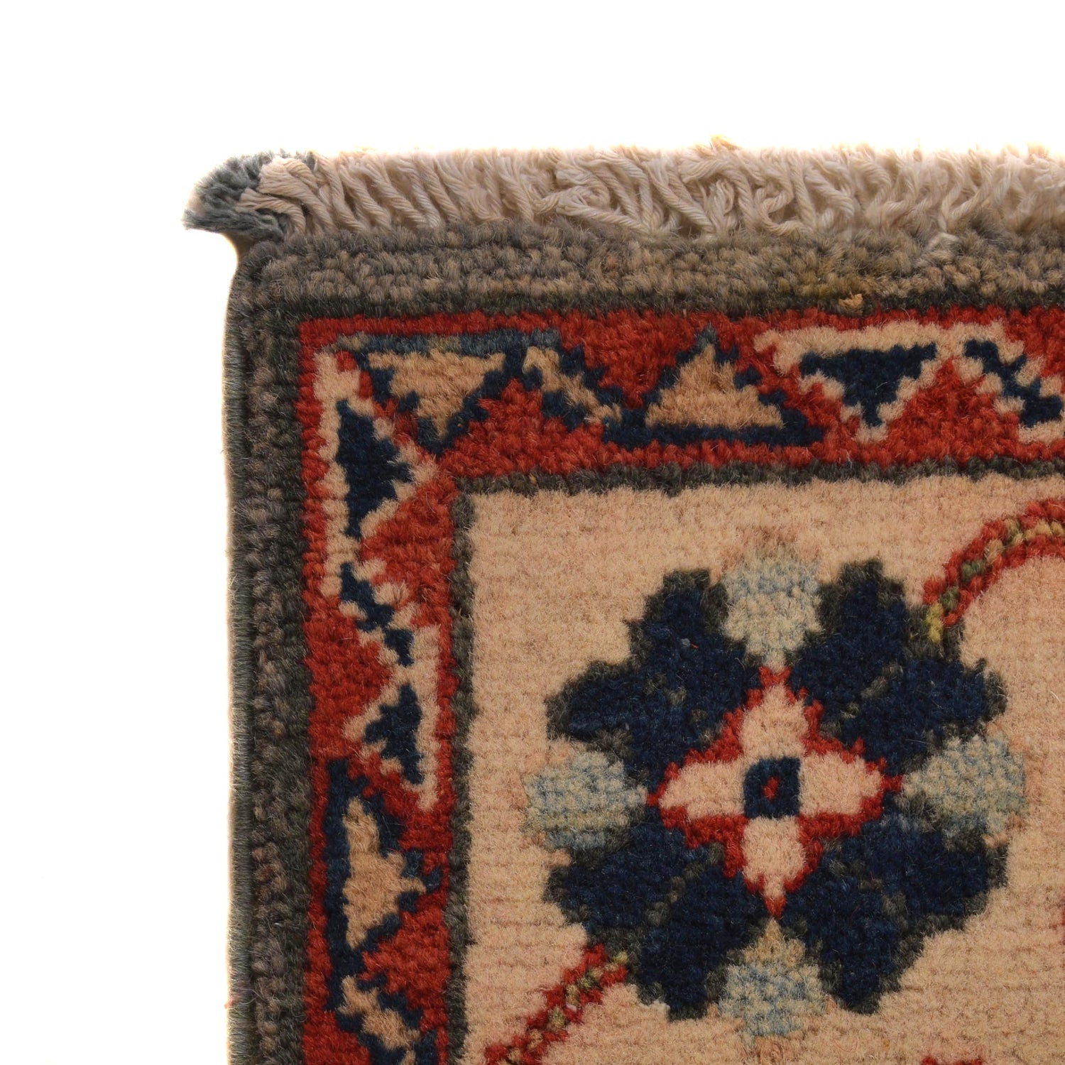 Kazak Rug Handmade Brown Medallion 3x5 ft