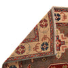 Kazak Rug Handmade Brown Medallion 3x5 ft