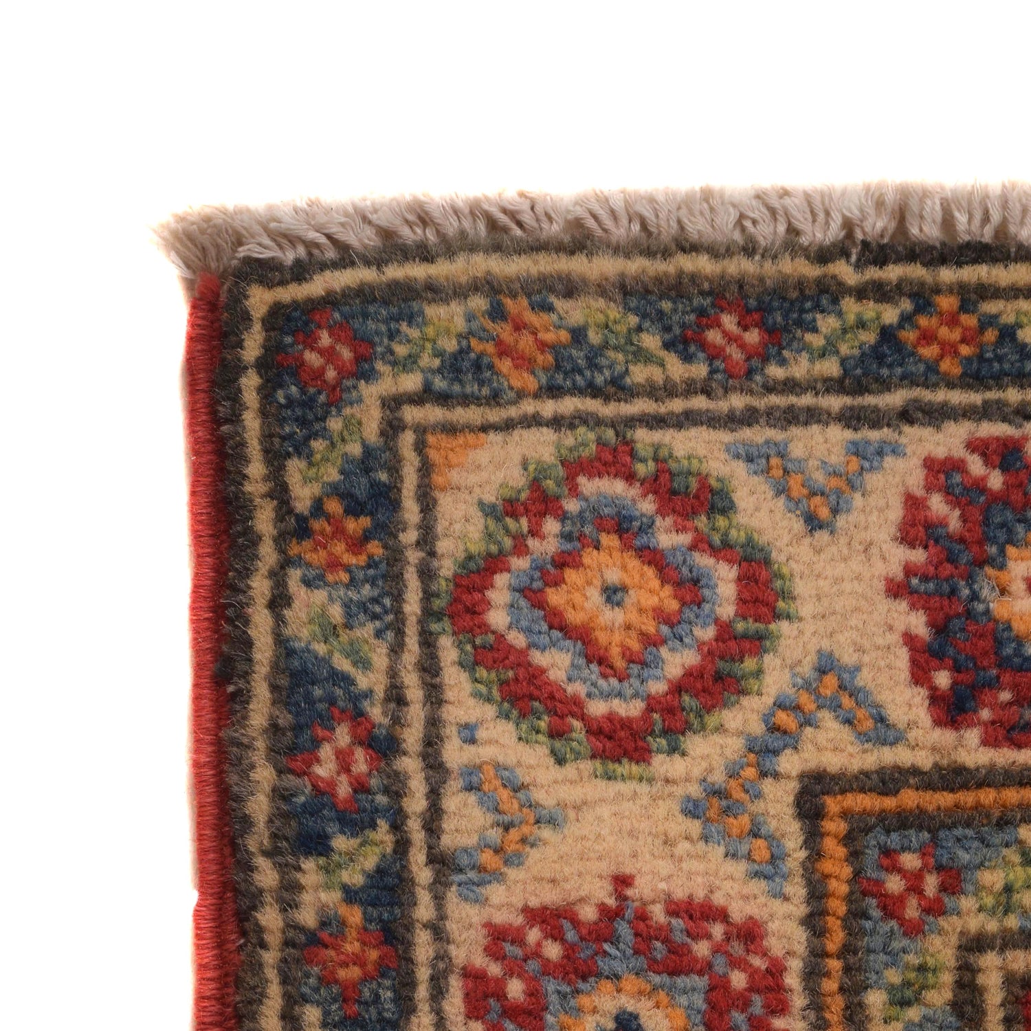 Kazak Rug Handmade Red Medallion 2x4 ft