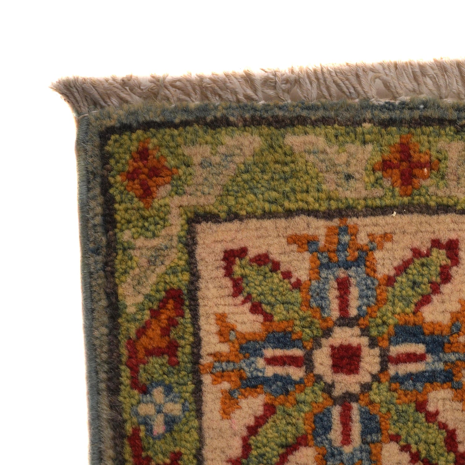 Kazak Rug Handmade Blue Medallion 3x5 ft