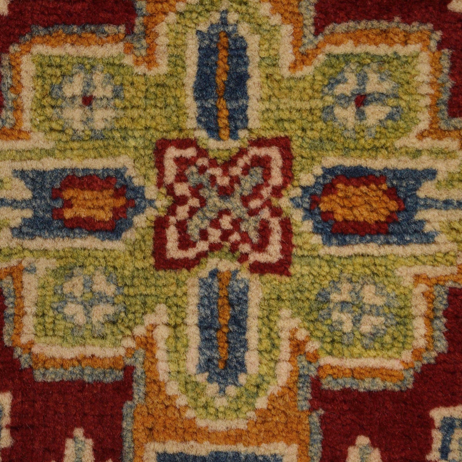 Kazak Rug Handmade Blue Medallion 3x5 ft