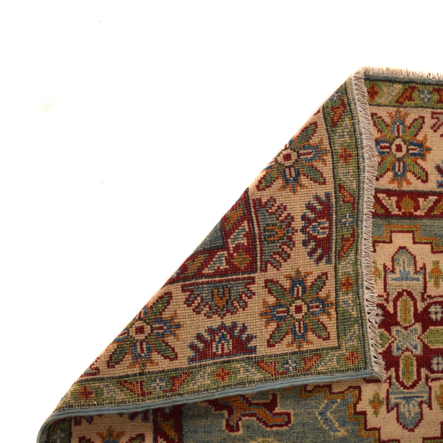 Kazak Rug Handmade Blue Medallion 3x5 ft
