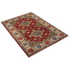 Kazak Rug Handmade Red Medallion 3x5 ft