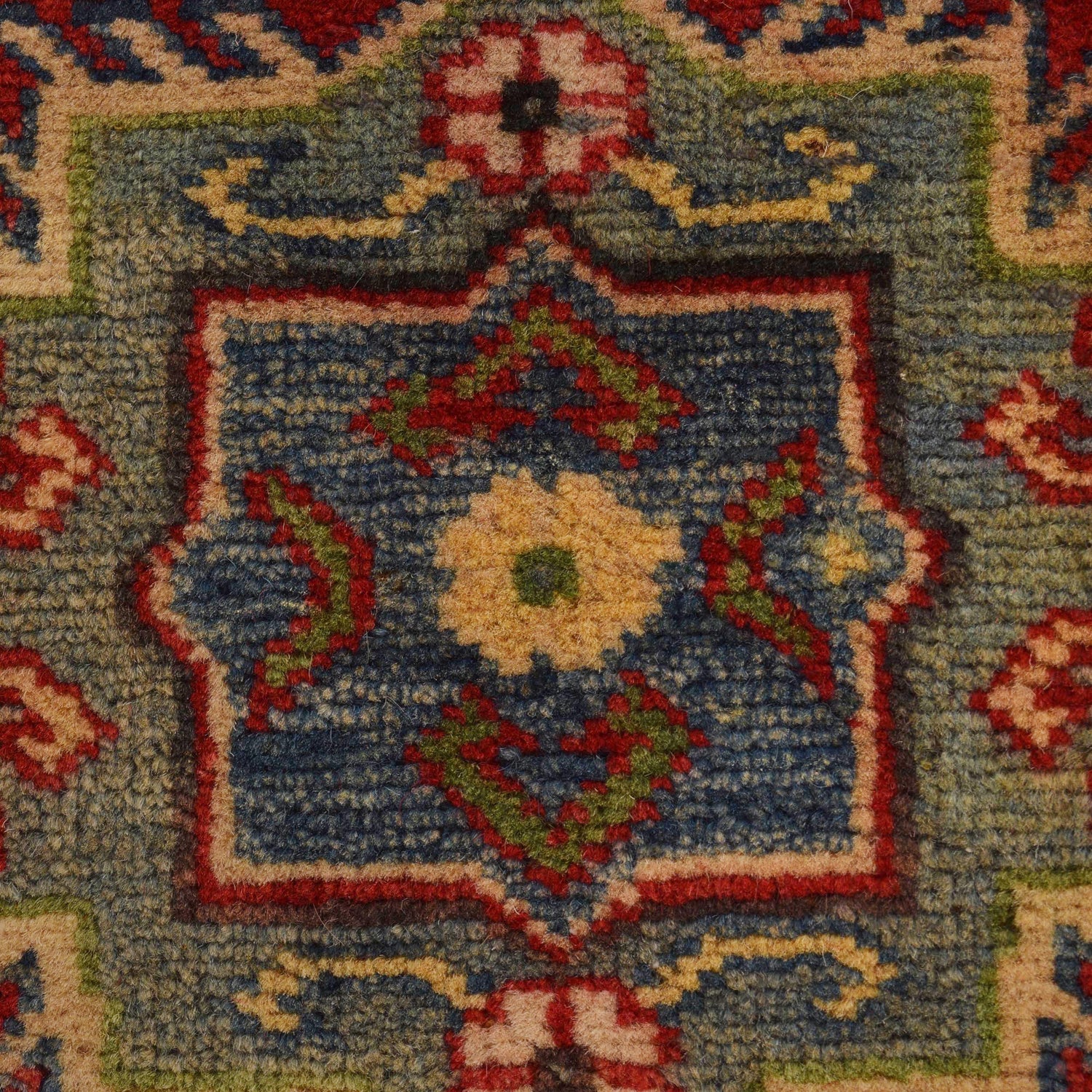 Kazak Rug Handmade Red Medallion 3x5 ft