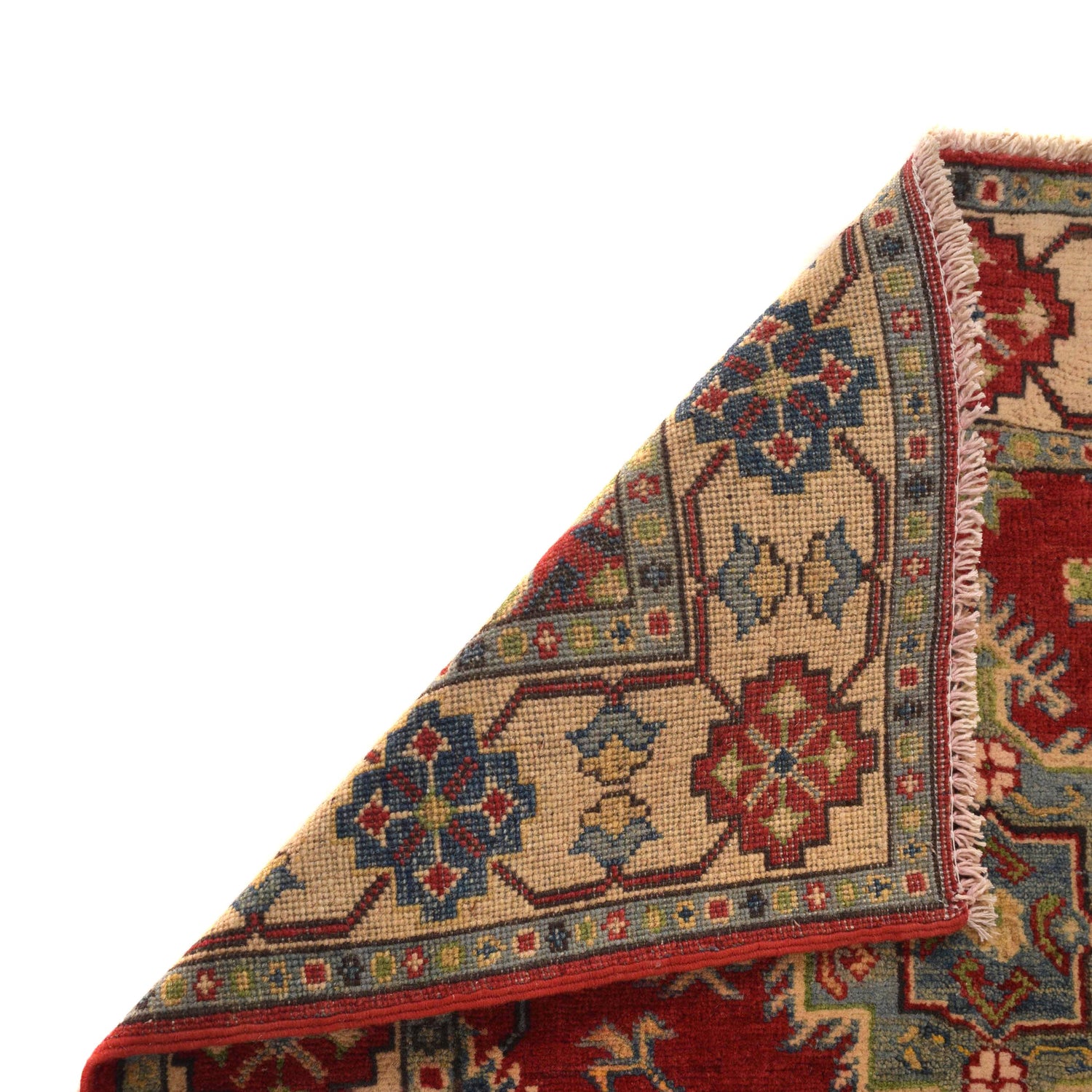 Kazak Rug Handmade Red Medallion 3x5 ft