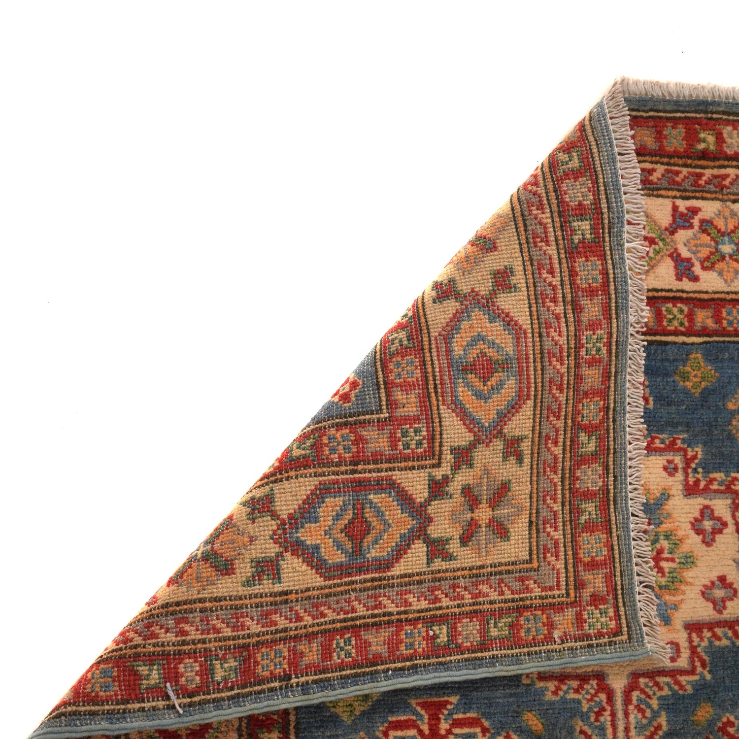 Kazak Rug Handmade Blue Medallion 3x5 ft