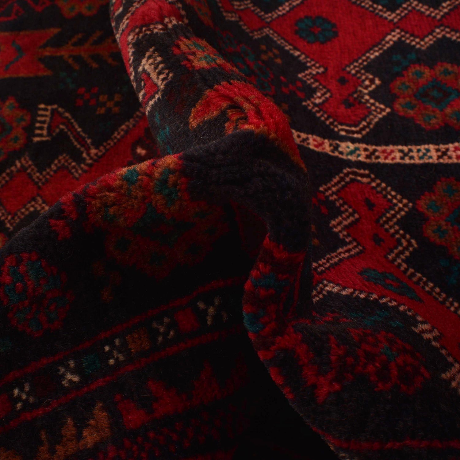 Baluchi Rug Handmade Multi Geometric 3x5 ft
