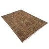 Sultani Area Rug Handmade Brown Floral 5x8 ft