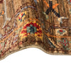 Sultani Area Rug Handmade Brown Floral 5x8 ft