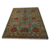 Sultani Area Rug Handmade Blue Floral 4x6 ft
