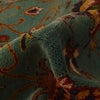 Sultani Area Rug Handmade Blue Floral 4x6 ft