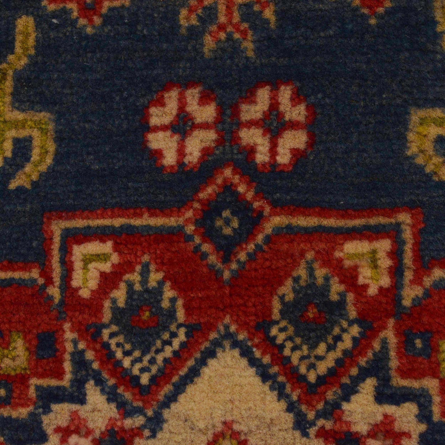 Kazak Rug Handmade Blue Medallion 3x5 ft