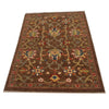Sultani Area Rug Handmade Brown Floral 3x5 ft