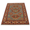 Kazak Rug Handmade Blue Medallion 3x5 ft