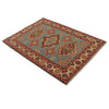 Kazak Rug Handmade Blue Medallion 3x5 ft
