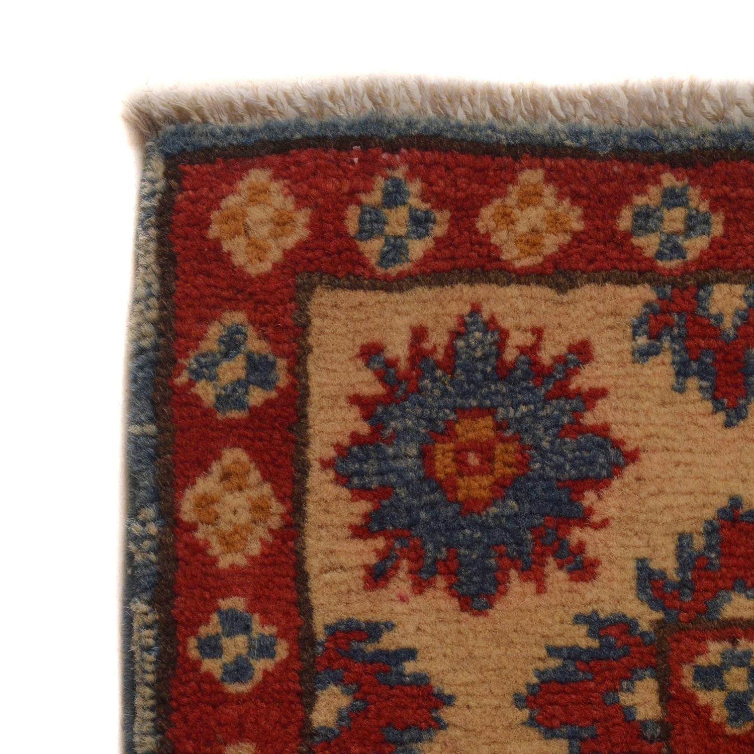 Kazak Rug Handmade Blue Medallion 3x5 ft