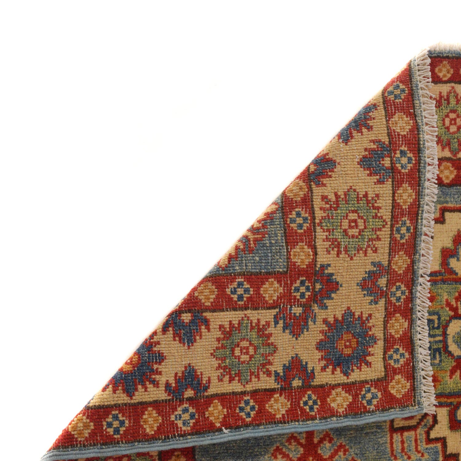 Kazak Rug Handmade Blue Medallion 3x5 ft