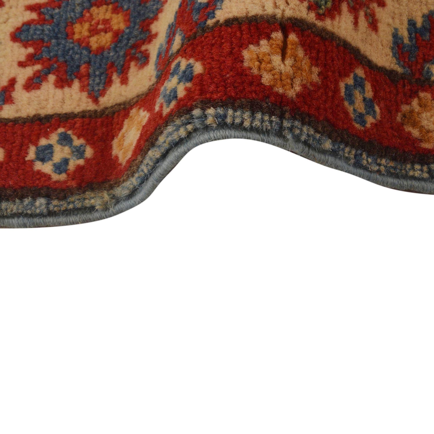 Kazak Rug Handmade Blue Medallion 3x5 ft