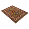 Kazak Rug Handmade Green Medallion 3x5 ft
