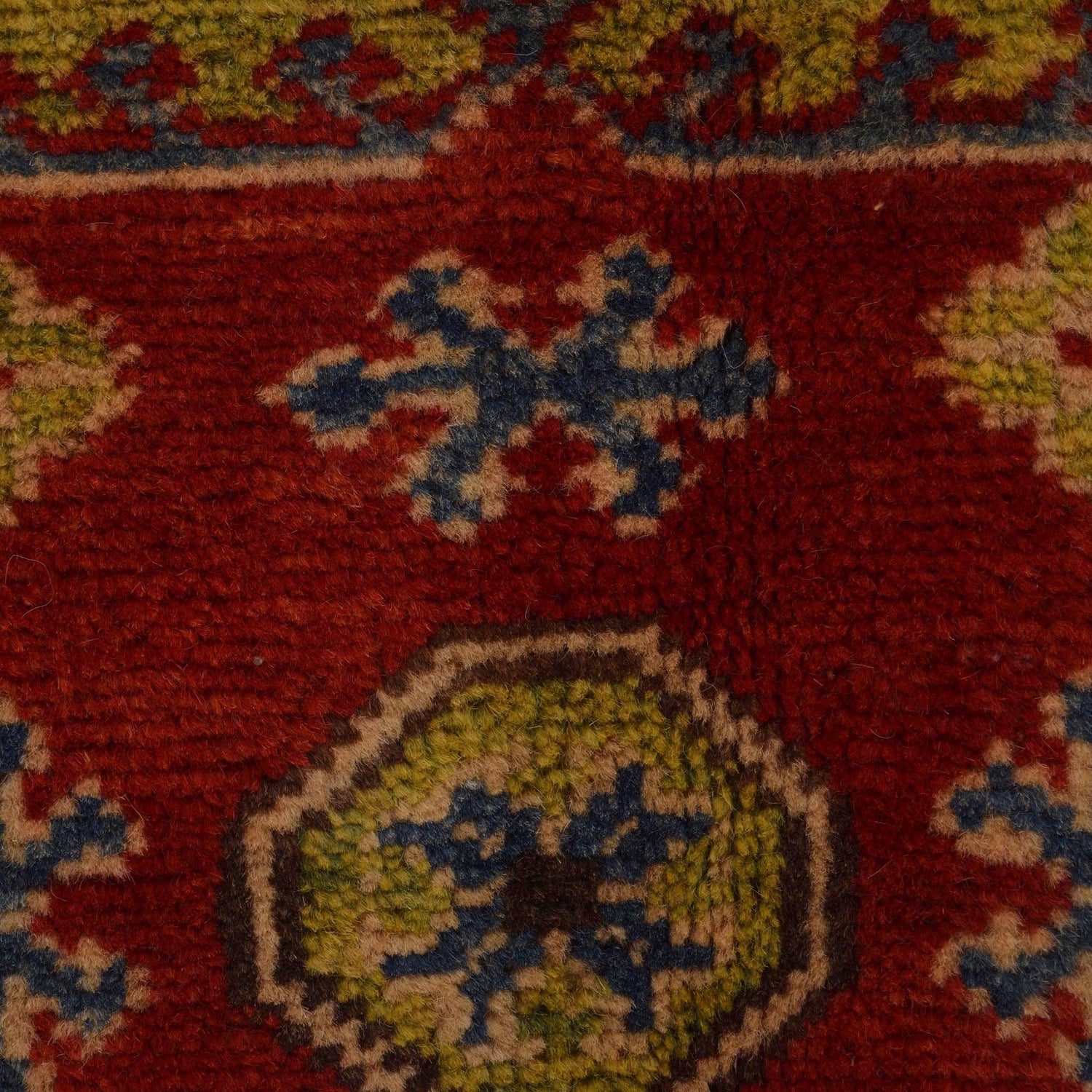 Kazak Rug Handmade Green Medallion 3x5 ft