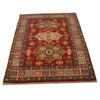 Kazak Rug Handmade Red Medallion 3x5 ft
