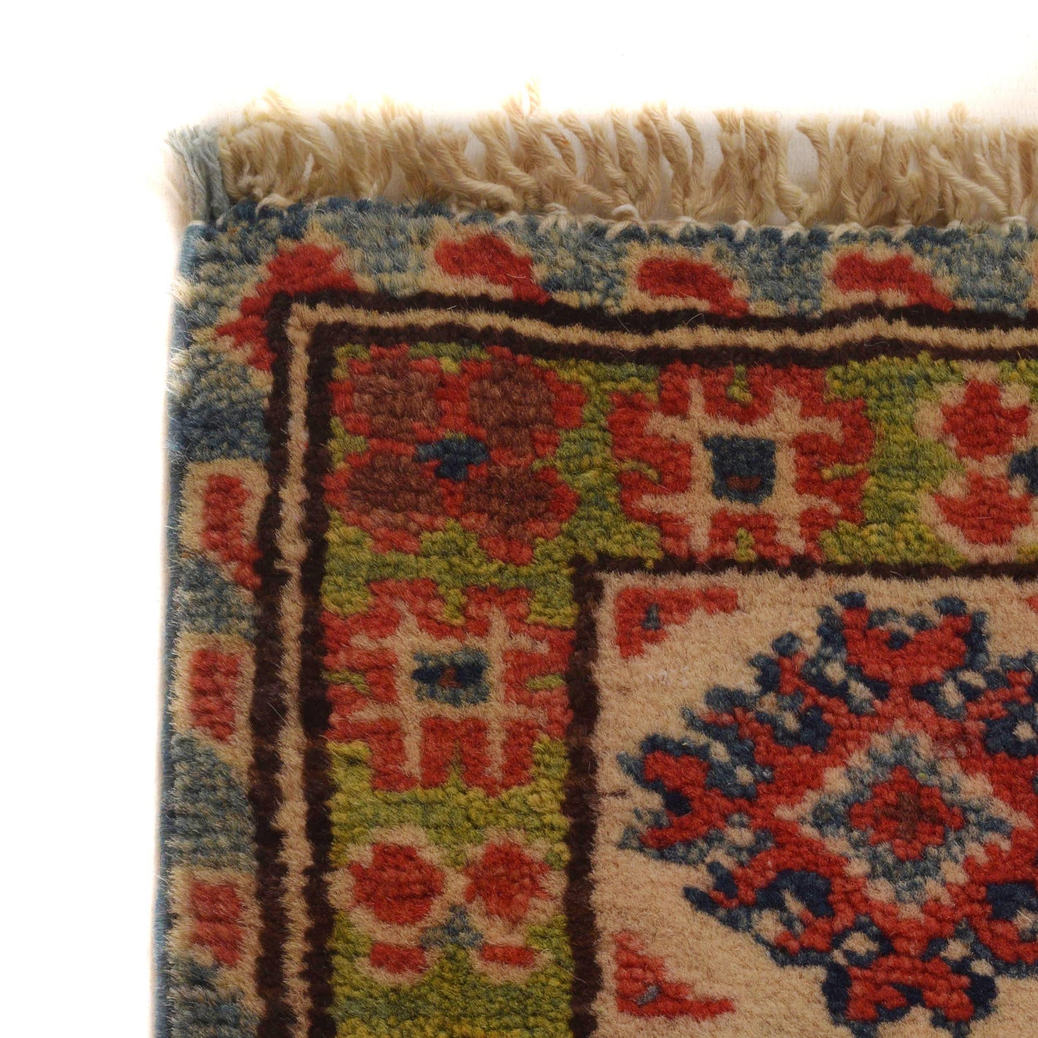 Kazak Rug Handmade Blue Medallion 3x5 ft