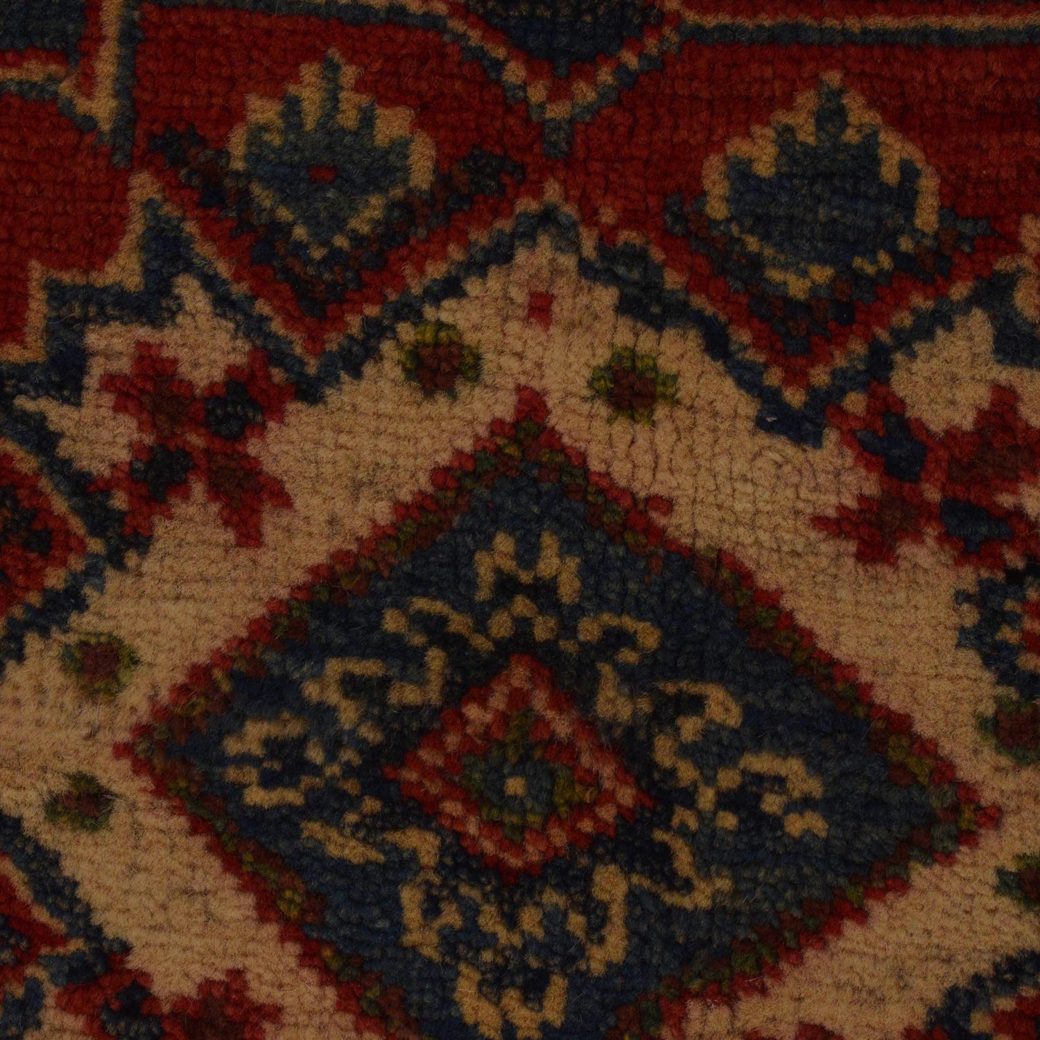 Kazak Rug Handmade Blue Medallion 3x5 ft