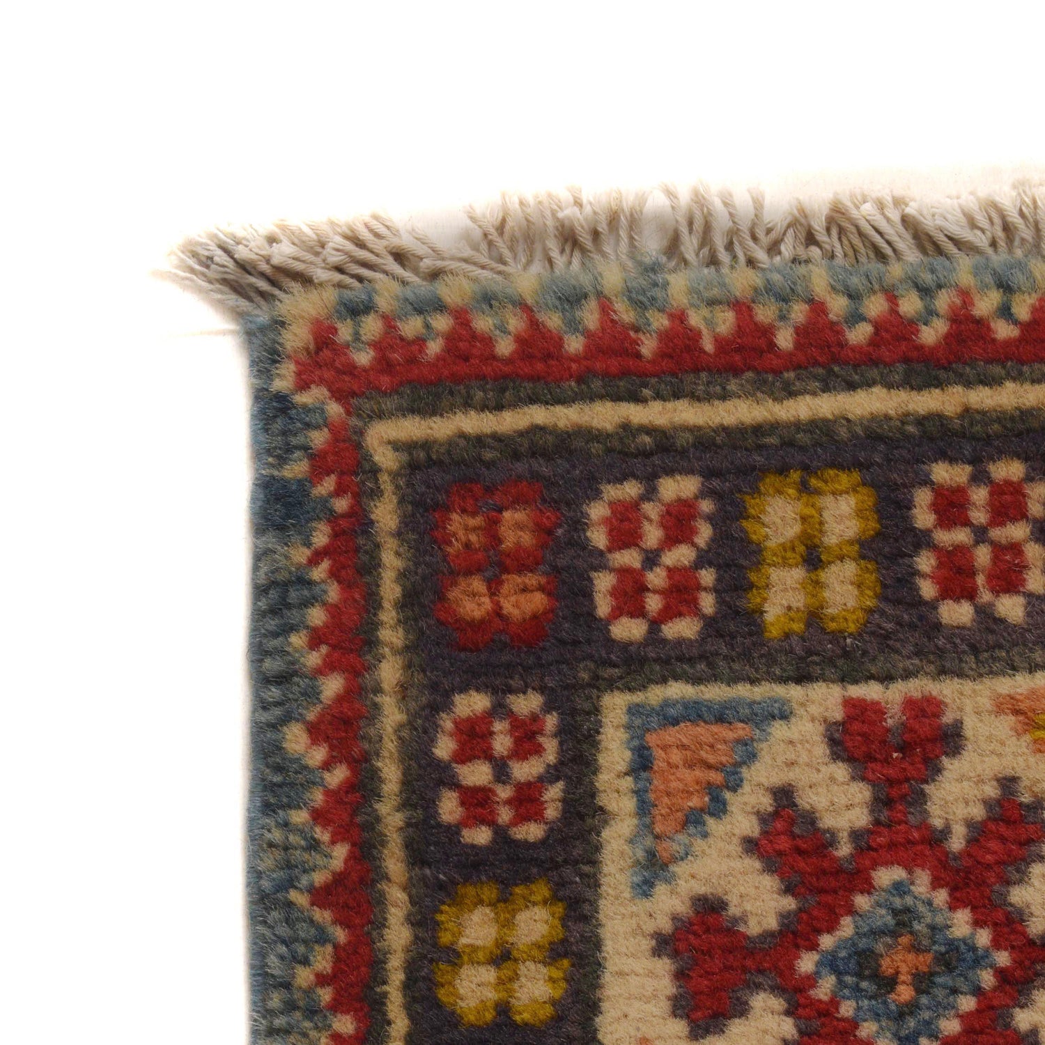 Kazak Rug Handmade Blue Medallion 3x5 ft