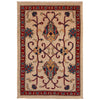 Kazak Rug Handmade Beige Medallion 2x4 ft