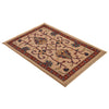 Kazak Rug Handmade Beige Medallion 2x4 ft