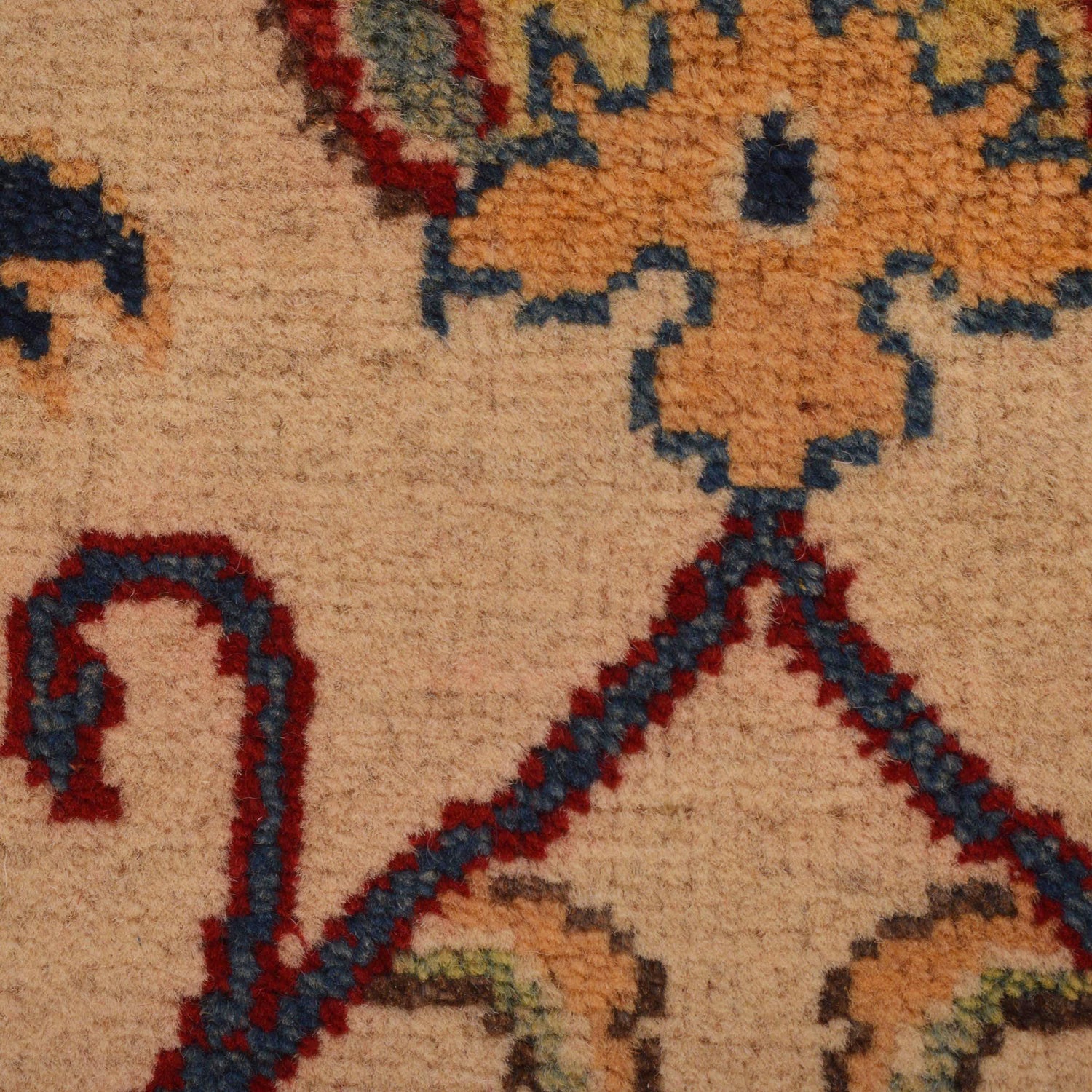 Kazak Rug Handmade Beige Medallion 2x4 ft