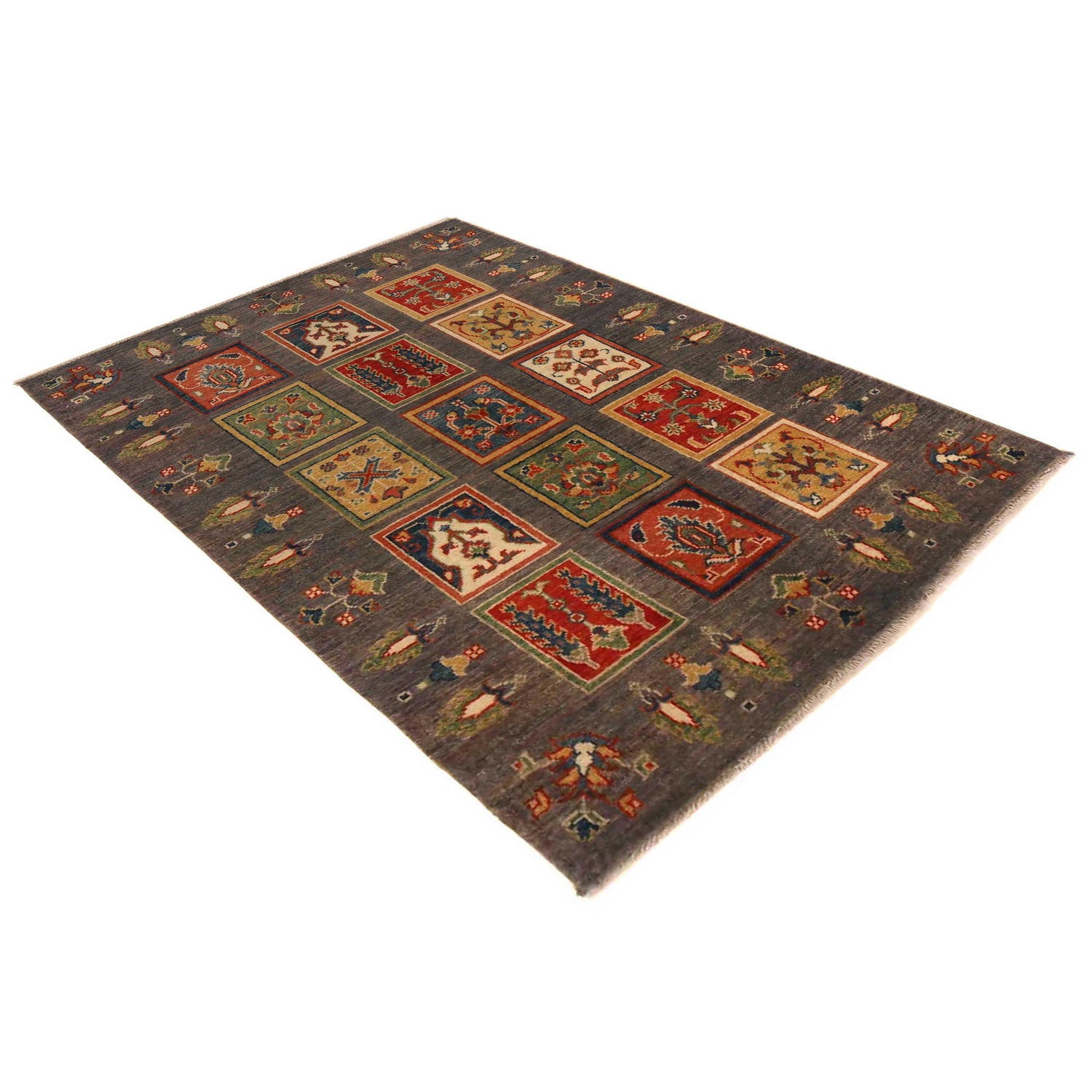 Bakhtiar Area Rug Handmade Multi Floral 3x5 ft