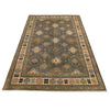 Kazak Rug Handmade Gray Medallion 4x6 ft