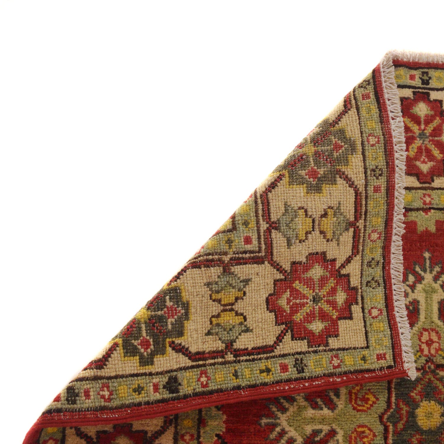 Kazak Rug Handmade Red Medallion 3x5 ft