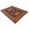 Kazak Rug Handmade Blue Medallion 2x4 ft
