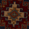Kazak Rug Handmade Blue Medallion 2x4 ft