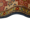 Kazak Rug Handmade Blue Medallion 2x4 ft