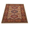 Kazak Rug Handmade Beige Medallion 2x4 ft