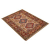 Kazak Rug Handmade Beige Medallion 2x4 ft