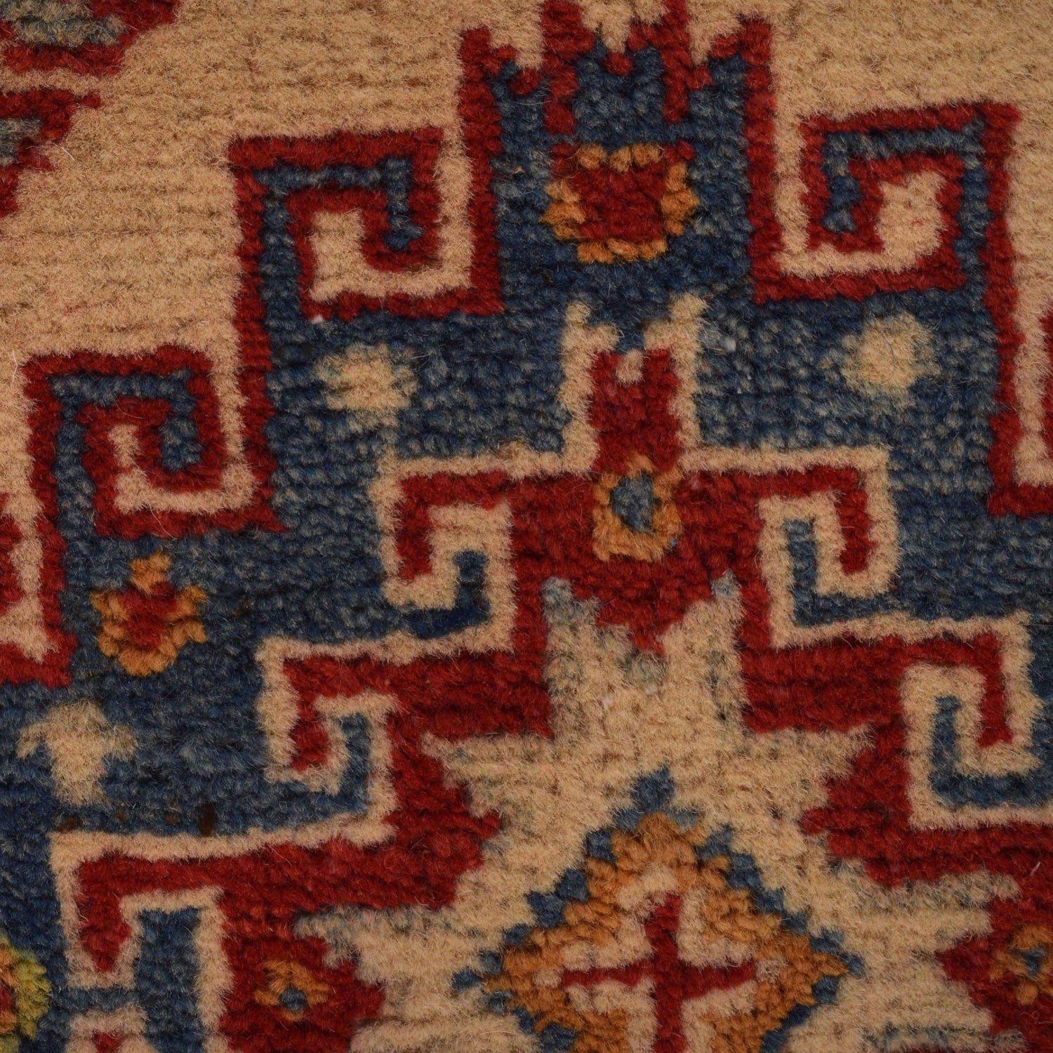 Kazak Rug Handmade Beige Medallion 2x4 ft