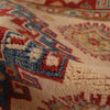 Kazak Rug Handmade Beige Medallion 2x4 ft