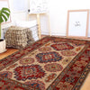 Kazak Rug Handmade Beige Medallion 2x4 ft