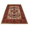 Kazak Rug Handmade Beige Medallion 2x4 ft
