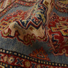 Kazak Rug Handmade Blue Medallion 2x4 ft