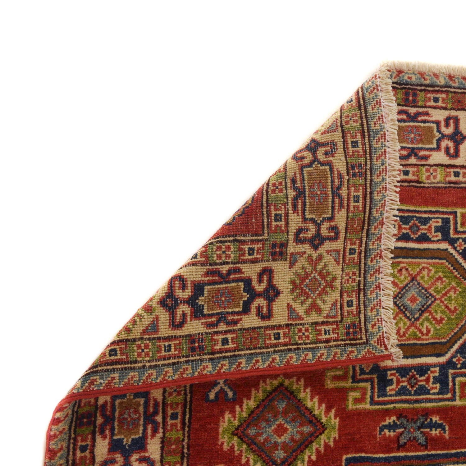 Kazak Rug Handmade Red Medallion 3x5 ft
