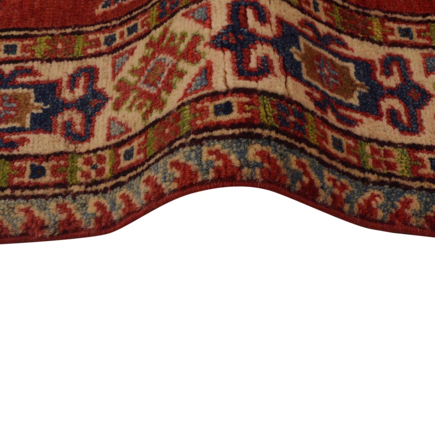 Kazak Rug Handmade Red Medallion 3x5 ft