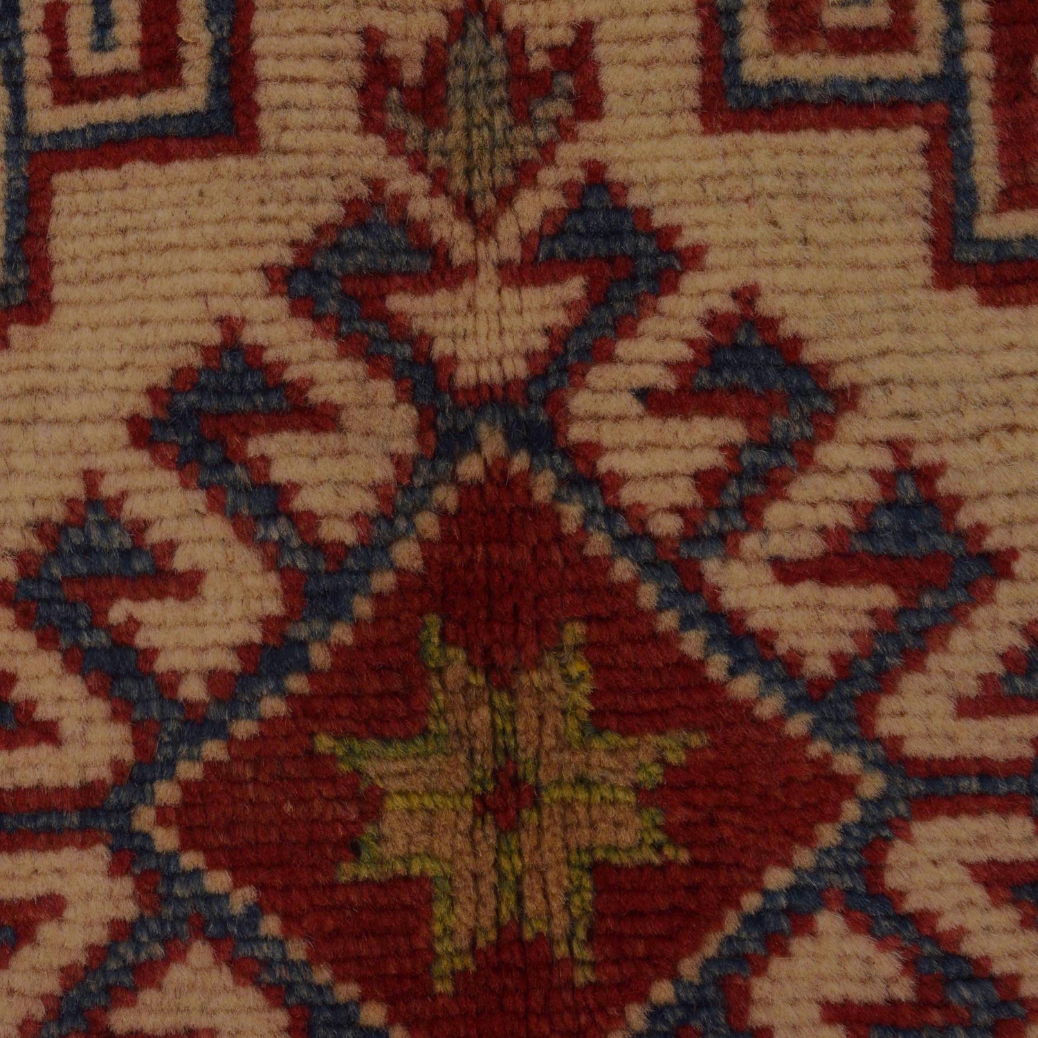 Kazak Rug Handmade Red Medallion 3x5 ft