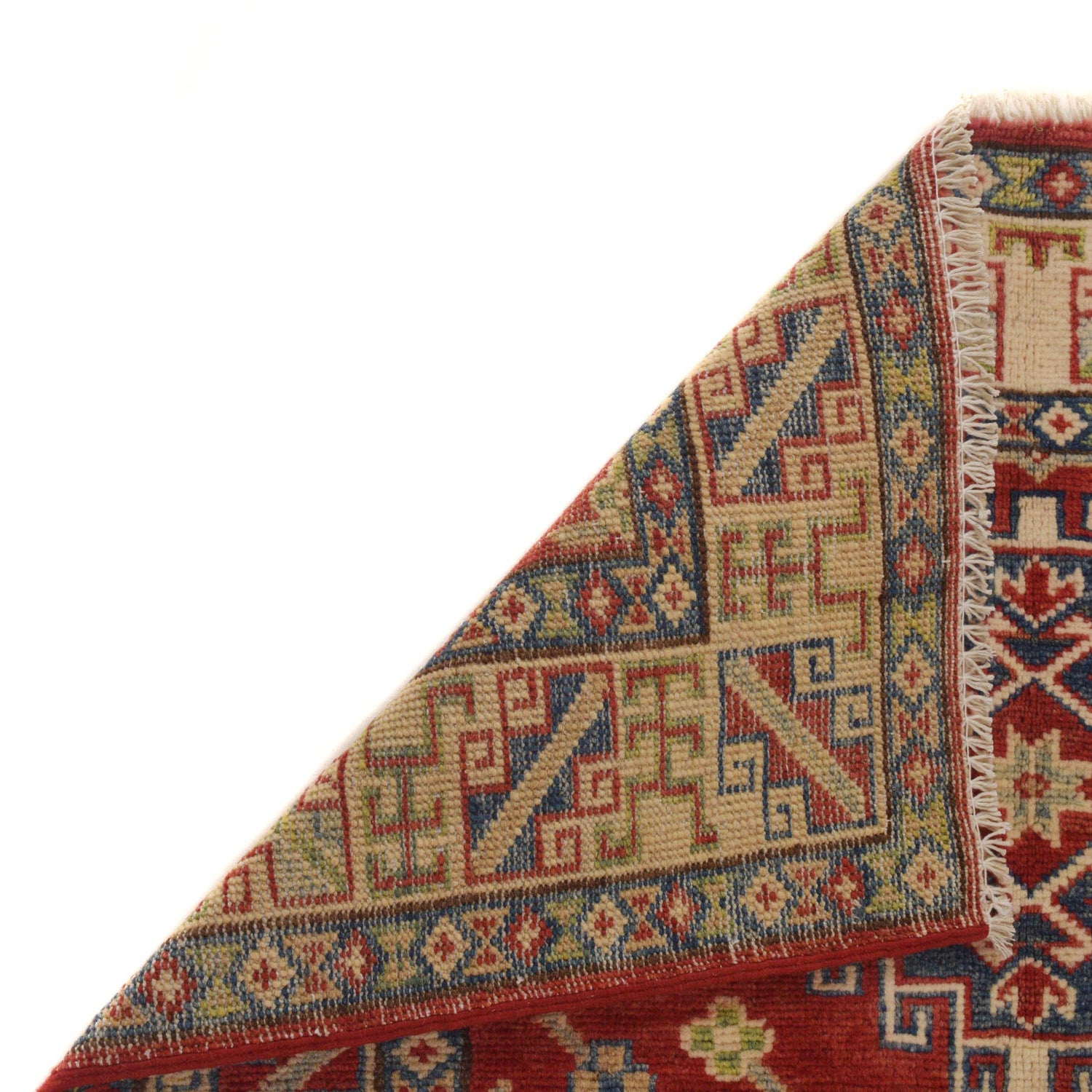 Kazak Rug Handmade Red Medallion 3x5 ft