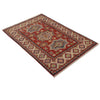 Kazak Rug Handmade Red Medallion 3x5 ft