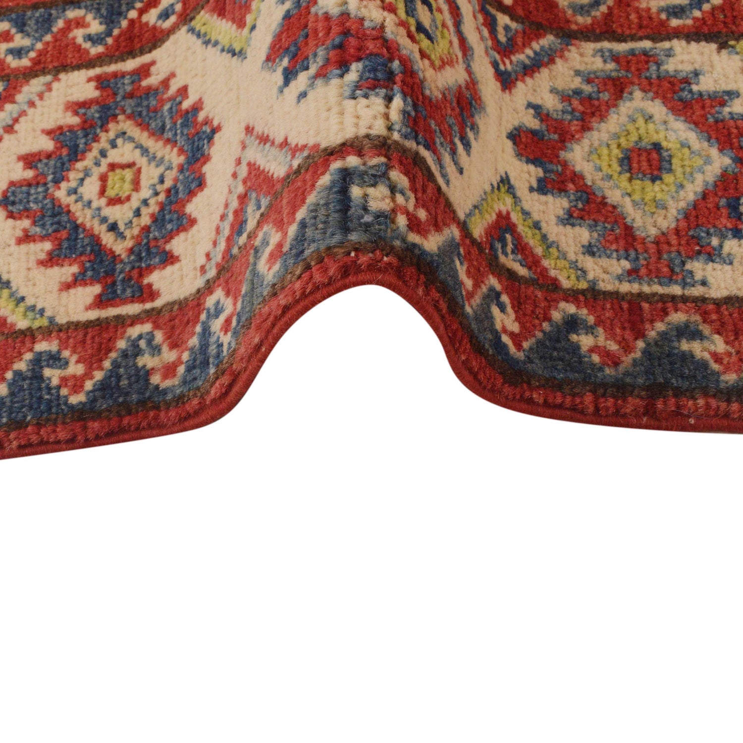 Kazak Rug Handmade Red Medallion 3x5 ft